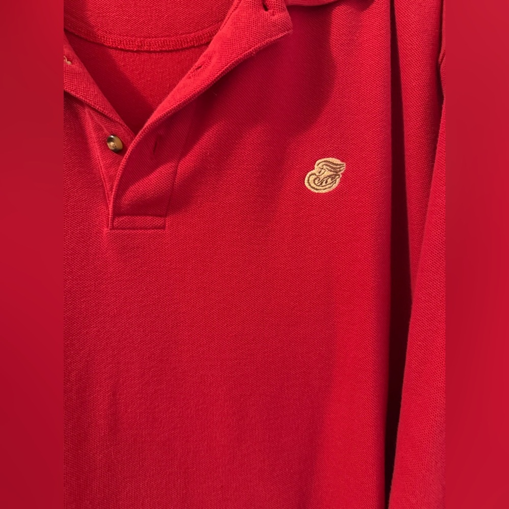 Tri Mountain Red Polo Shirt with Logo - Picture 3 of 7